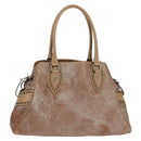 FENDI Etnico Hand Bag Leather Pink Auth 147903-1