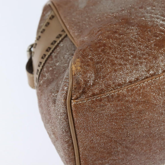 FENDI Etnico Hand Bag Leather Pink Auth 147903