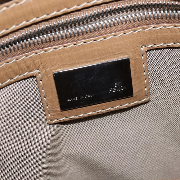 FENDI Etnico Hand Bag Leather Pink Auth 147903