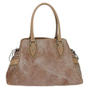 FENDI Etnico Hand Bag Leather Pink Auth 147903-13