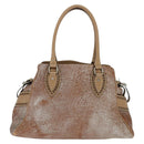 FENDI Etnico Hand Bag Leather Pink Auth 147903-2