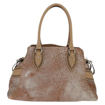 FENDI Etnico Hand Bag Leather Pink Auth 147903 - 0