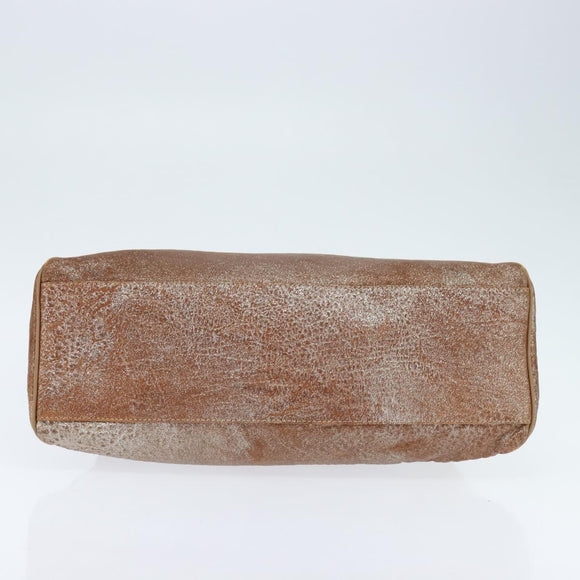 FENDI Etnico Hand Bag Leather Pink Auth 147903