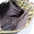 FENDI Zucca Canvas Shoulder Bag Brown Black Auth 147906-18