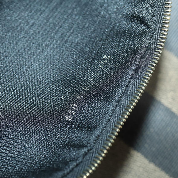 FENDI Pecan Canvas Boston Bag PVC 2way Black Brown gold Auth 147908