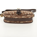 Christian Dior Trotter Canvas Bobby Shoulder Bag Brown Gold Auth 147910M-6