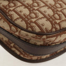 Christian Dior Trotter Canvas Bobby Shoulder Bag Brown Gold Auth 147910M-16