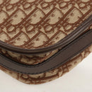 Christian Dior Trotter Canvas Bobby Shoulder Bag Brown Gold Auth 147910M-19