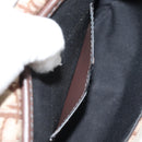 Christian Dior Trotter Canvas Bobby Shoulder Bag Brown Gold Auth 147910M-26