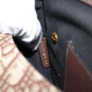 Christian Dior Trotter Canvas Bobby Shoulder Bag Brown Gold Auth 147910M-12