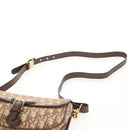 Christian Dior Trotter Canvas Bobby Shoulder Bag Brown Gold Auth 147910M-15