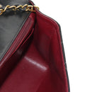 CHANEL Matelasse Chain Diana Shoulder Bag Lamb Skin Black Gold CC Auth 147913V-23