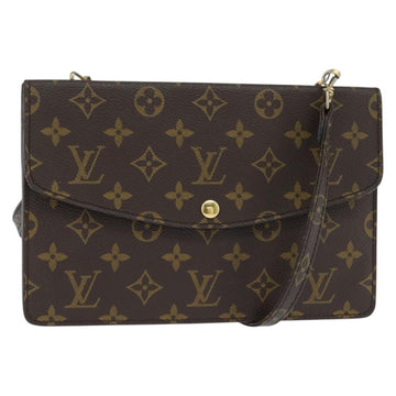 LOUIS VUITTON Monogram Double Rabat Shoulder Bag M51815 LV Auth 147932