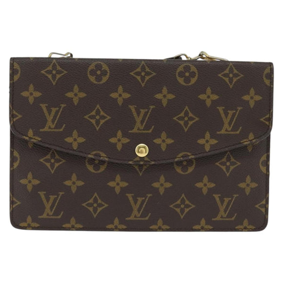 LOUIS VUITTON Monogram Double Rabat Shoulder Bag M51815 LV Auth 147932
