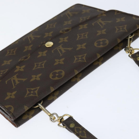 LOUIS VUITTON Monogram Double Rabat Shoulder Bag M51815 LV Auth 147932