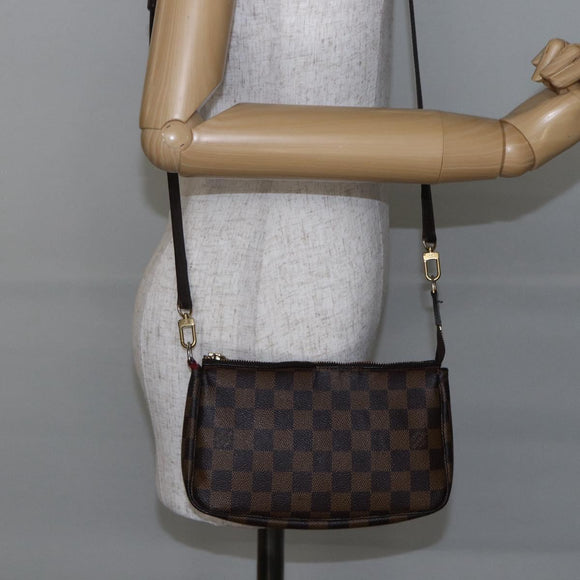 LOUIS VUITTON Damier Ebene Pochette Accessoires Pouch N41206 LV Auth 147934