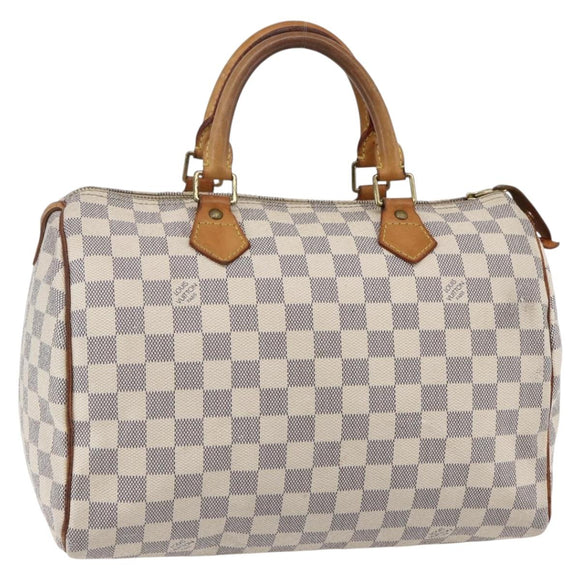 LOUIS VUITTON Damier Azur Speedy 30 Hand Bag N41533 LV Auth 147935