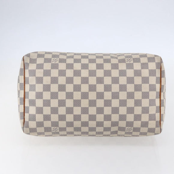 LOUIS VUITTON Damier Azur Speedy 30 Hand Bag N41533 LV Auth 147935