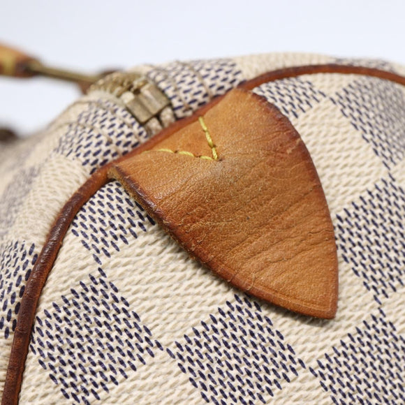 LOUIS VUITTON Damier Azur Speedy 30 Hand Bag N41533 LV Auth 147935