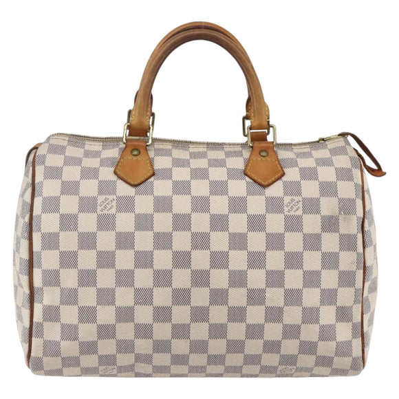 LOUIS VUITTON Damier Azur Speedy 30 Hand Bag N41533 LV Auth 147935