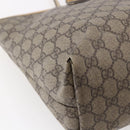 GUCCI GG Supreme Tote Bag PVC Beige Silver 211137 Auth 147938-17