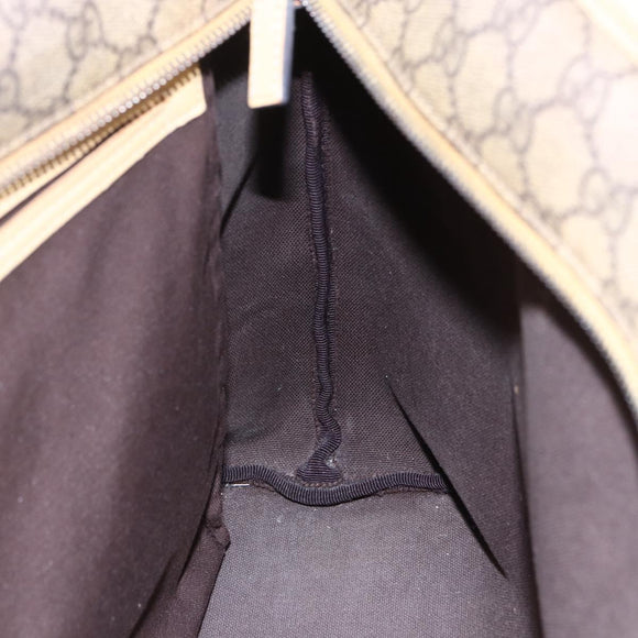 GUCCI GG Supreme Tote Bag PVC Beige Silver 211137 Auth 147938