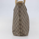 GUCCI GG Supreme Tote Bag PVC Beige Silver 211137 Auth 147938-3