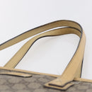 GUCCI GG Supreme Tote Bag PVC Beige Silver 211137 Auth 147938-14