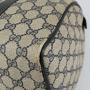 GUCCI GG Supreme Sherry Line Boston Bag PVC Navy Gold 012 3842 33 39 Auth 147940-16