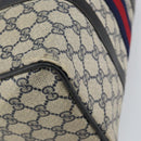GUCCI GG Supreme Sherry Line Boston Bag PVC Navy Gold 012 3842 33 39 Auth 147940-17