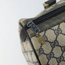 GUCCI GG Supreme Sherry Line Boston Bag PVC Navy Gold 012 3842 33 39 Auth 147940-9