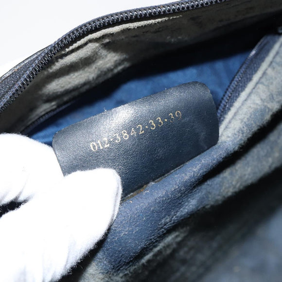 GUCCI GG Supreme Sherry Line Boston Bag PVC Navy Gold 012 3842 33 39 Auth 147940