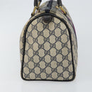 GUCCI GG Supreme Sherry Line Boston Bag PVC Navy Gold 012 3842 33 39 Auth 147940-3