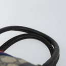 GUCCI GG Supreme Sherry Line Boston Bag PVC Navy Gold 012 3842 33 39 Auth 147940-14