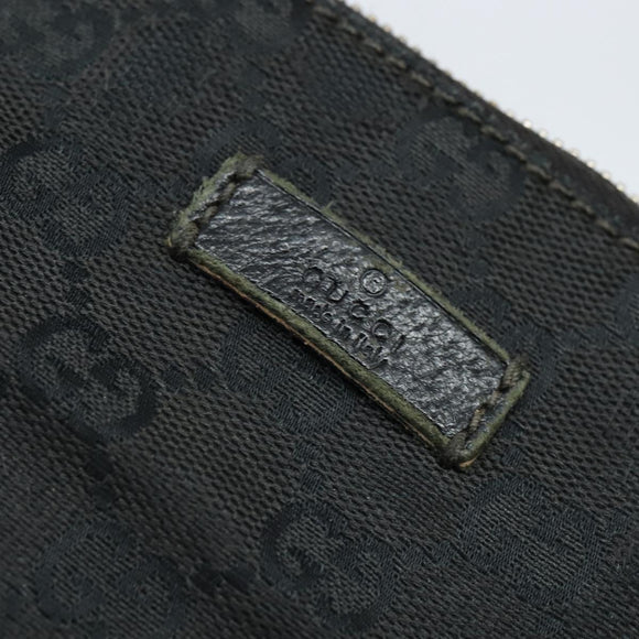 GUCCI GG Canvas Shoulder Bag Black Silver 114273 Auth 147943