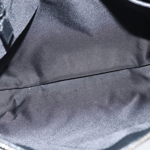 GUCCI GG Canvas Shoulder Bag Black Silver 114273 Auth 147943