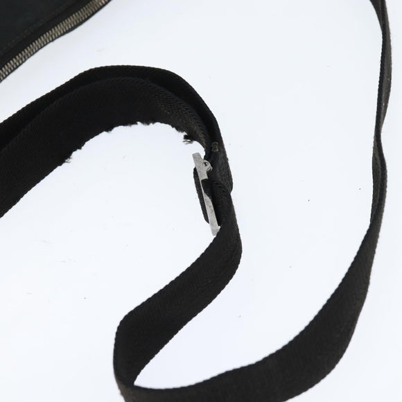 GUCCI GG Canvas Shoulder Bag Black Silver 114273 Auth 147943