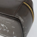 GUCCI Bamboo Vanity Hand Bag Leather Brown Gold 032 1705 0151 Auth 147944-16