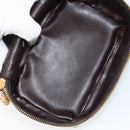 GUCCI Bamboo Vanity Hand Bag Leather Brown Gold 032 1705 0151 Auth 147944-10