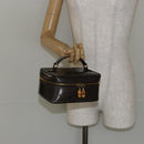 GUCCI Bamboo Vanity Hand Bag Leather Brown Gold 032 1705 0151 Auth 147944-20