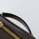 GUCCI Bamboo Vanity Hand Bag Leather Brown Gold 032 1705 0151 Auth 147944-14