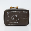 GUCCI Bamboo Vanity Hand Bag Leather Brown Gold 032 1705 0151 Auth 147944-5