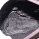 GUCCI Bamboo Hand Bag Nylon 2way Brown Silver 000 2404 Auth 147946-11