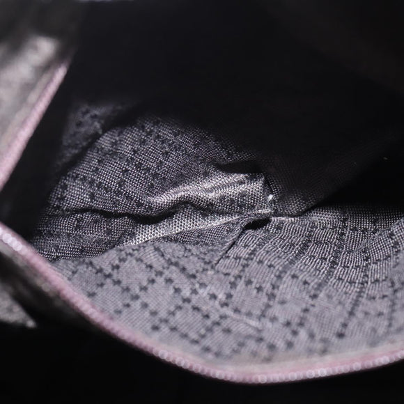 GUCCI Bamboo Hand Bag Nylon 2way Brown Silver 000 2404 Auth 147946