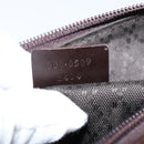 GUCCI Bamboo Hand Bag Nylon 2way Brown Silver 000 2404 Auth 147946-12