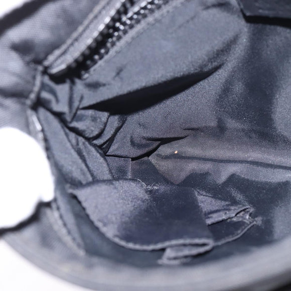 GUCCI Web Sherry Line Shoulder Bag Nylon Black 181068 Auth 147947