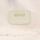 GUCCI Bamboo Vanity Hand Bag Leather White Gold 032 1956 0151 Auth 147948-12