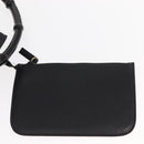 GUCCI Bamboo Shoulder Bag Leather Black Gold 001 2113 1880 Auth 147949-18