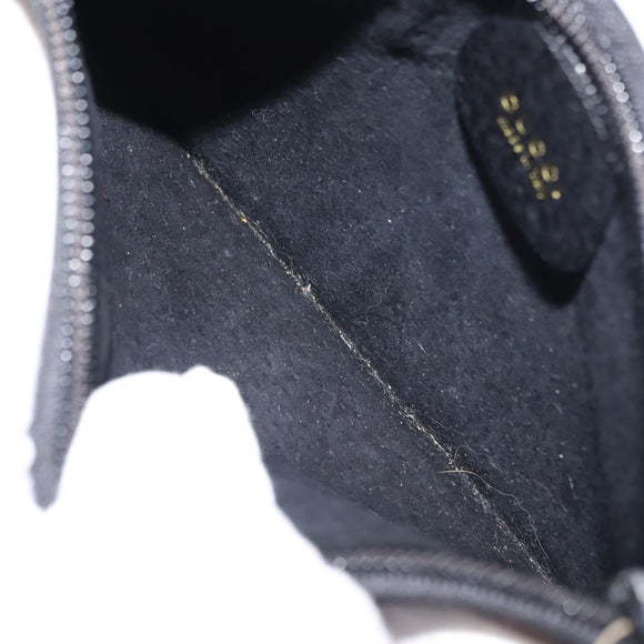 GUCCI Bamboo Shoulder Bag Leather Black Gold 001 2113 1880 Auth 147949