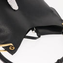 GUCCI Bamboo Shoulder Bag Leather Black Gold 001 2113 1880 Auth 147949-6